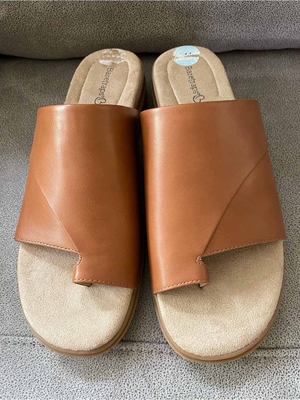 BareTraps Women’s Cognac Slide Sandals Size 8.5